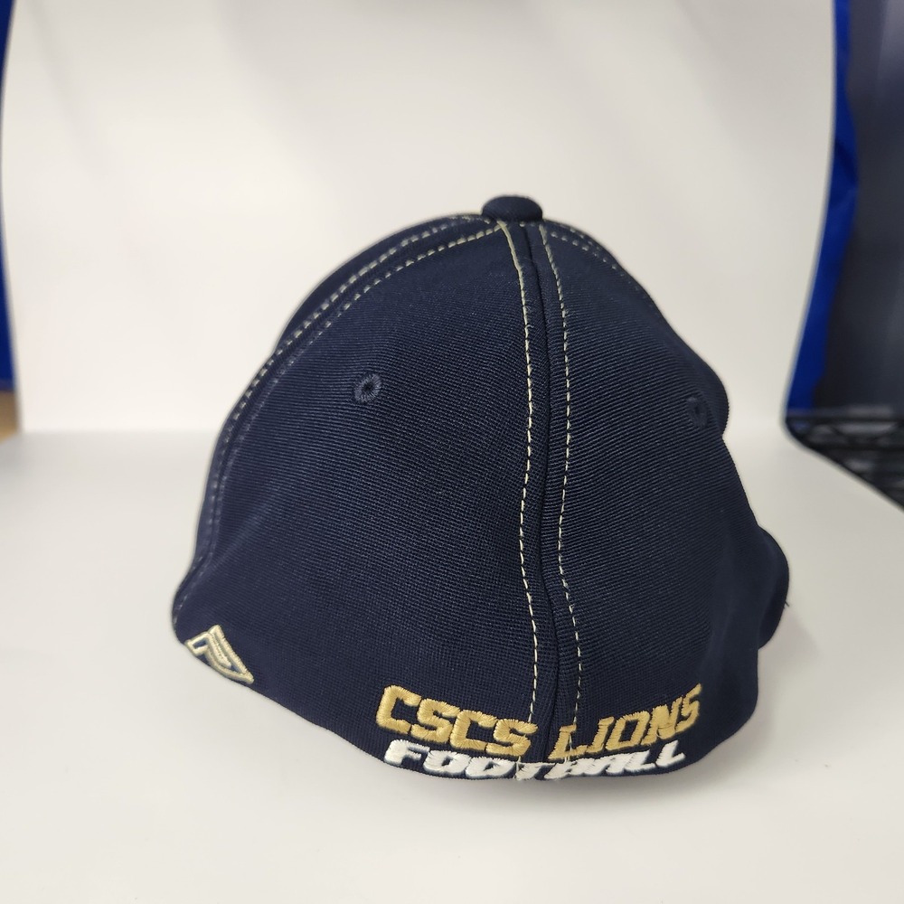 CSCS‎ Lions Hat Cap Fitted Mens Large Navy Gold High School Football Pacific - Picture 3 of 10